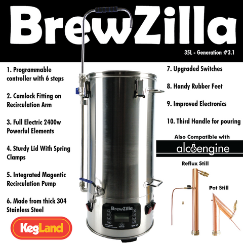 BrewZilla Single Vessel Brewery 35L - Gen.3.1.1